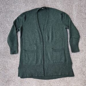 Madewell Kent Cardigan Sweater Merino Wool Alpaca Blend Open Front Green Women S